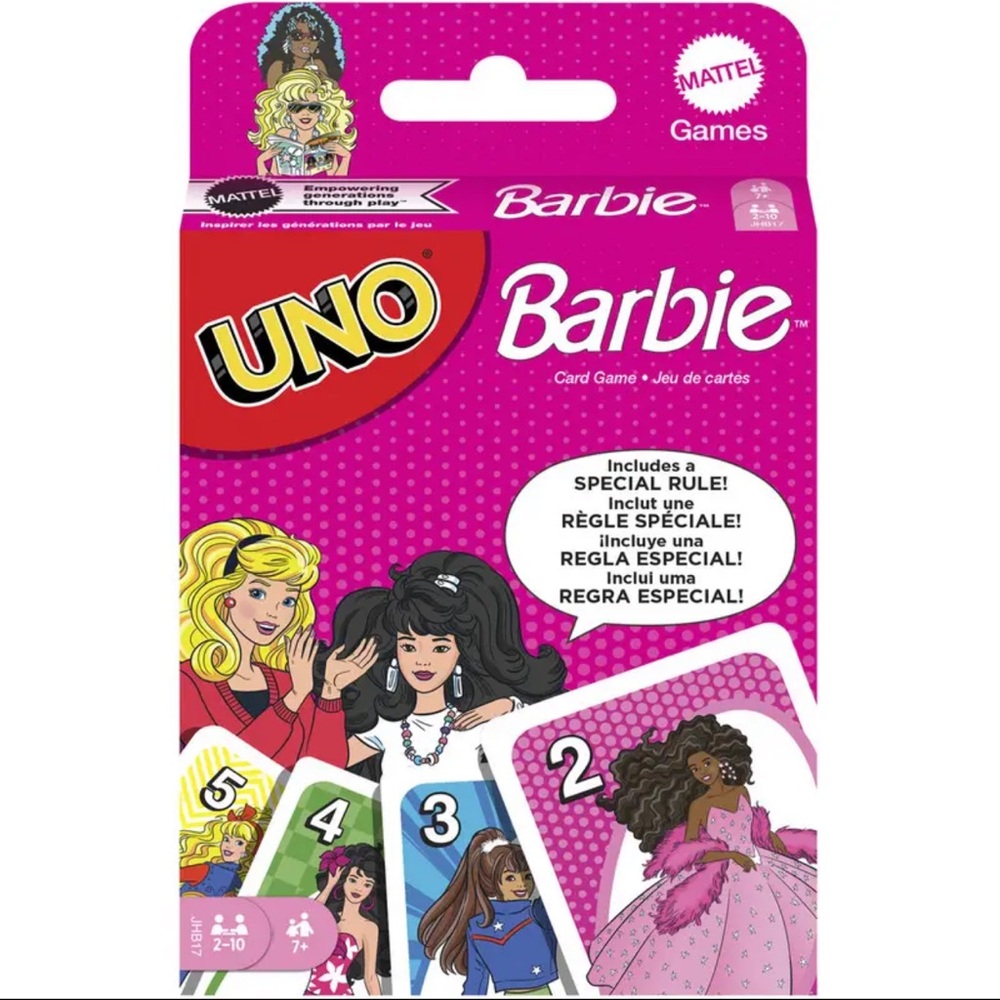 Barbie UNO Card Game - Vibrant Pink and Multicolor